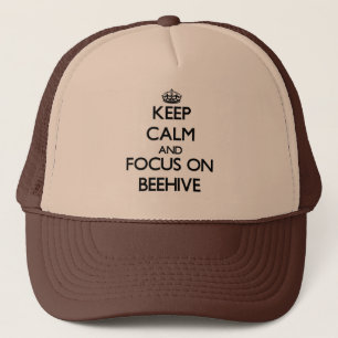 Casquette Gardez le calme et le foyer sur la ruche