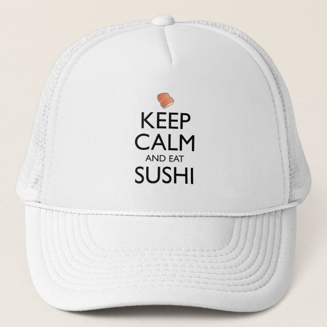 Casquette Gardez votre calme et mangez des sushis (Devant)