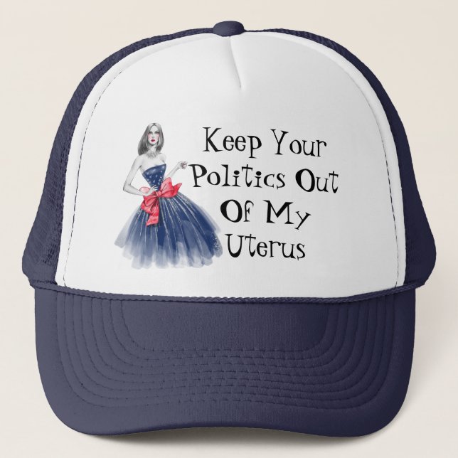 Casquette Gardez Votre Politique Hors De Mon T-shirt Uterus (Devant)
