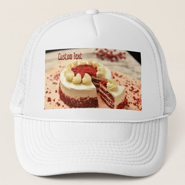Casquette Gâteau au texte personnalisé délicieux avec une se (Devant)