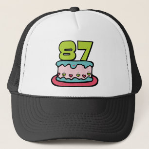 Casquette Gâteau d'anniversaire de 87 ans