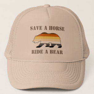 Casquette Gay Bear Fierté Enregistrer Un Cheval Ride Un Ours