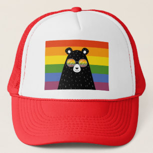 Casquette Gay LGBT Arc-En-Ciel Ours En Verres