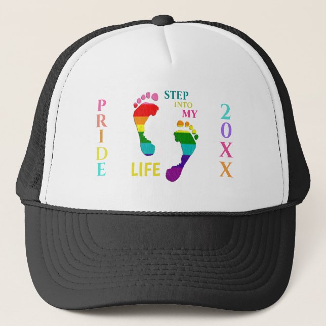 Casquette Gay LGBTQ Rainbow Pride Mois Pas mes pieds de vie (Devant)