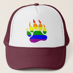 Casquette Gay ours orteil arc-en-ciel Drapeau Ours Paw