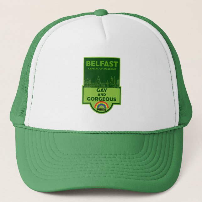 Casquette Gay pride Belfast - Brighton Irlande LGBT - (Devant)