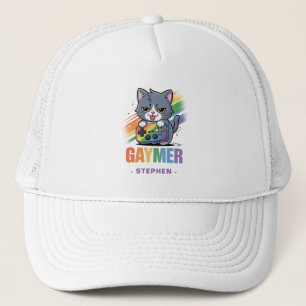 Casquette Gaymer - Rainbow Gaming Cat avec console   LGBTQ 2