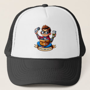 Casquette Geek de jeux et de café
