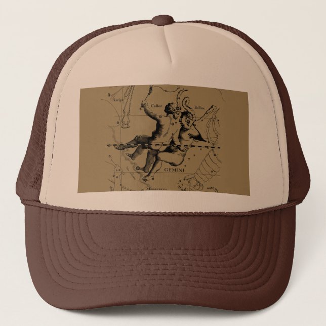 Casquette Gemini Constellation Hevelius 1690 Engraving (Devant)