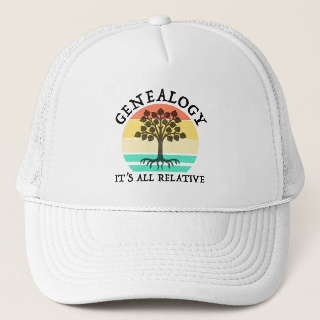 Casquette Généalogie - Tout est relatif (Devant)