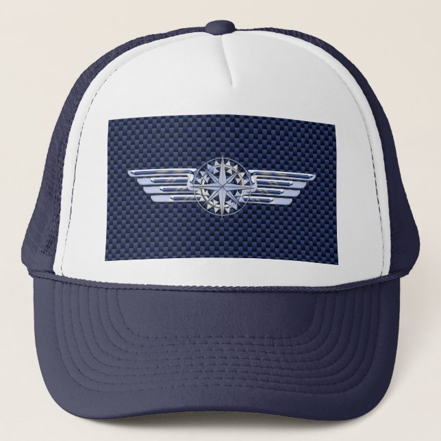 Casquette Général Air Pilote Chrome Comme Ailes Compass (Devant)