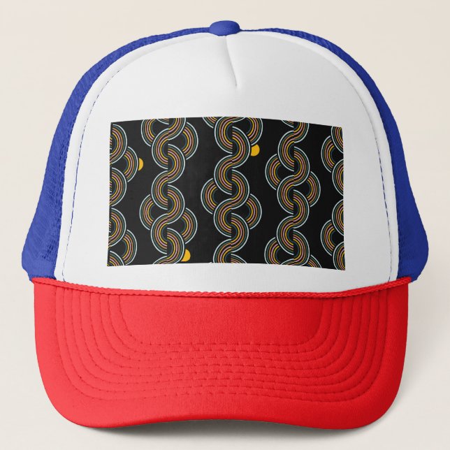 Casquette Geo Stripe : Design Vintage tendance (Devant)