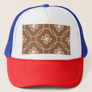 Casquette Géométrique florale : motif d'art vintage.