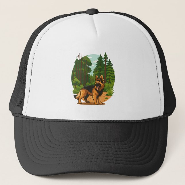 Casquette German Shepherd Forest Adventure Dog  (Devant)