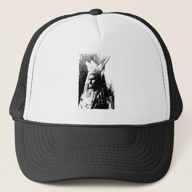 Casquette Geronimo noir et blanc (Devant)