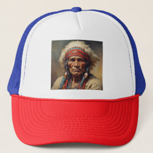 Casquette Geronimo Portrait du chef guerrier indien