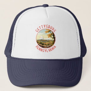 Casquette Gettysburg Pennsylvanie Retro Cercle en détresse