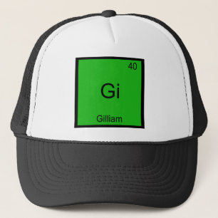 Casquette Gi - Gilliam Tee symbole d'élément de chimie drôle