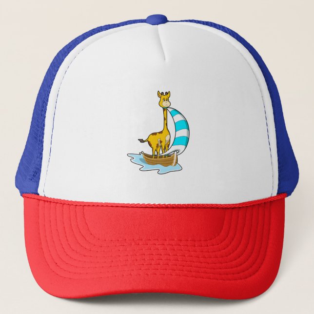 Casquette Girafe avec voilier (Devant)