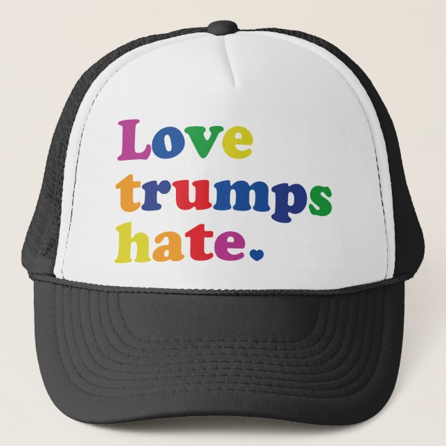Casquette GLBT Love Trump Hate (Devant)