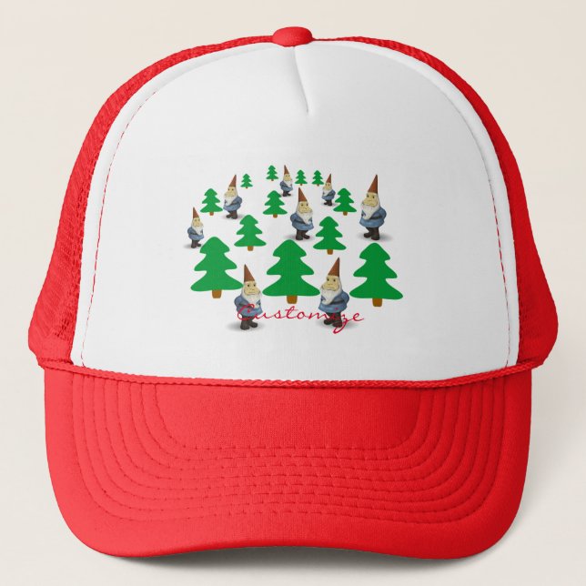 Casquette Gnomes de Noël Arbres de Noël Thunder_Cove (Devant)