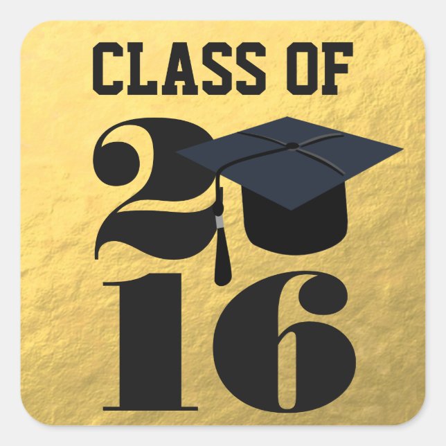Casquette Gold 2016 | Sticker pour diplôme (Devant)