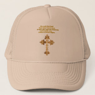 Casquette Gold Christian Fun cross with funny saying