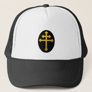 Casquette Gold Lorraine Cross on Black / Christian