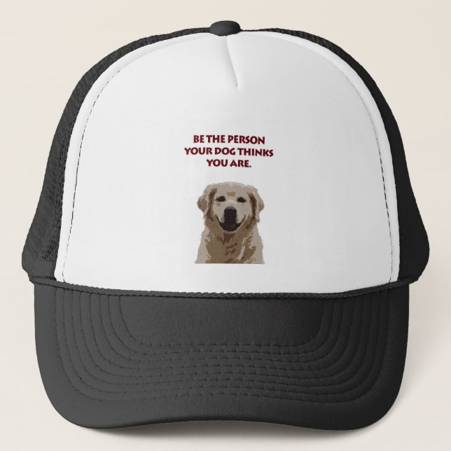 Casquette Golden Retriever avec une belle citation (Devant)