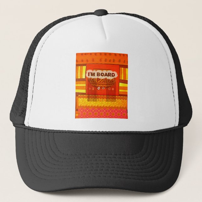 Casquette Golden Rouge Africain Couleurs traditionnelles Fun (Devant)