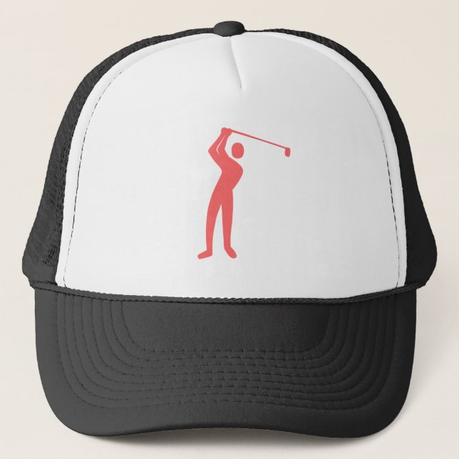 Casquette Golf - rose tropicale (Devant)