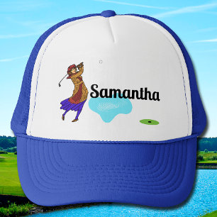Casquette Golfeuse au-dessus du danger de l'eau