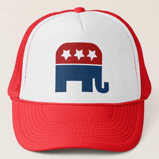 Casquette GOP éléphant Logo design républicain (Devant)