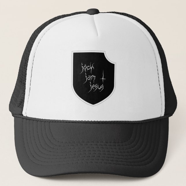 Casquette gothique de camionneur de crête de Jésus (Devant)