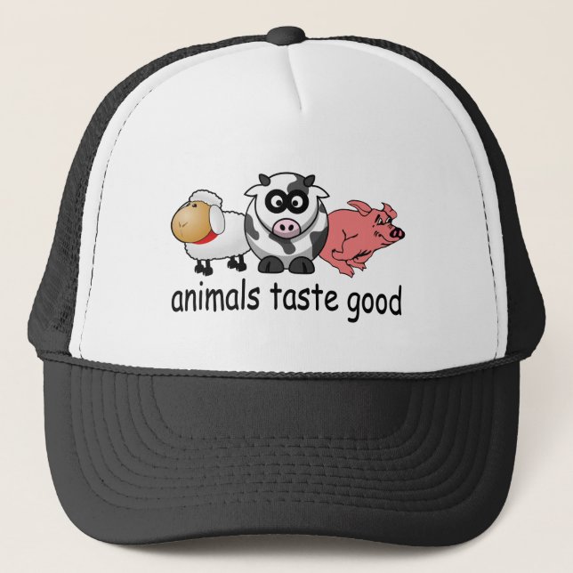 Casquette Goût d'animaux bon - conception drôle de mangeurs (Devant)