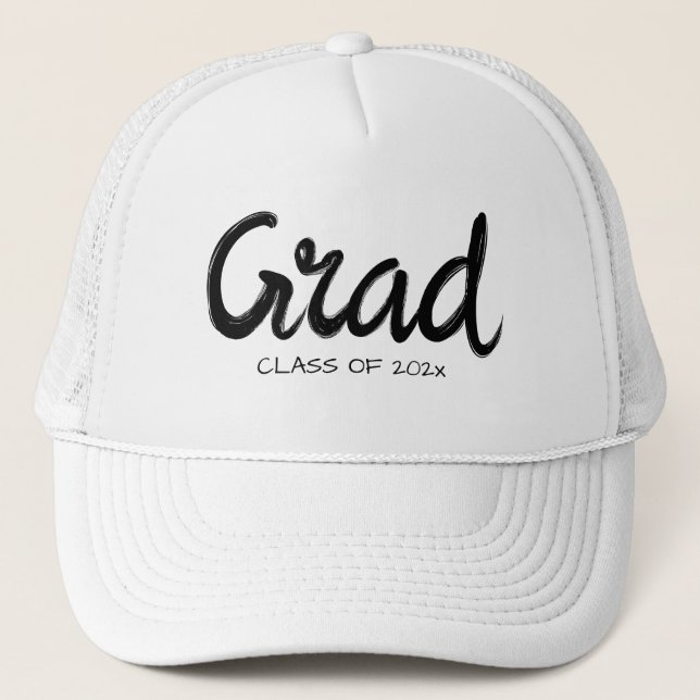 Casquette Grad graduate personalized year handwriten text (Devant)