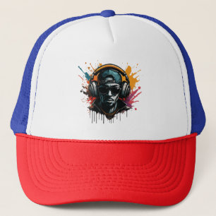 Casquette Graffiti Beats, Splashed Beats Trucker Hat