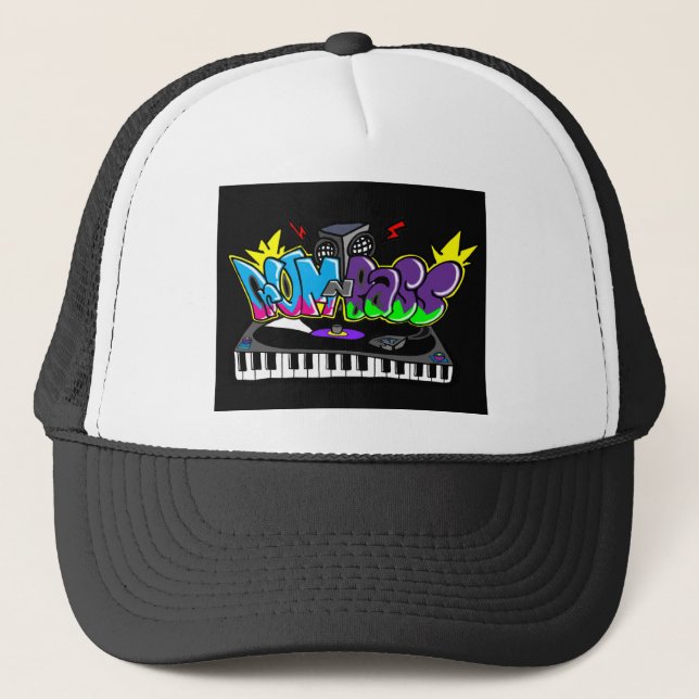 Casquette Graffiti de tambour et de basse (Devant)