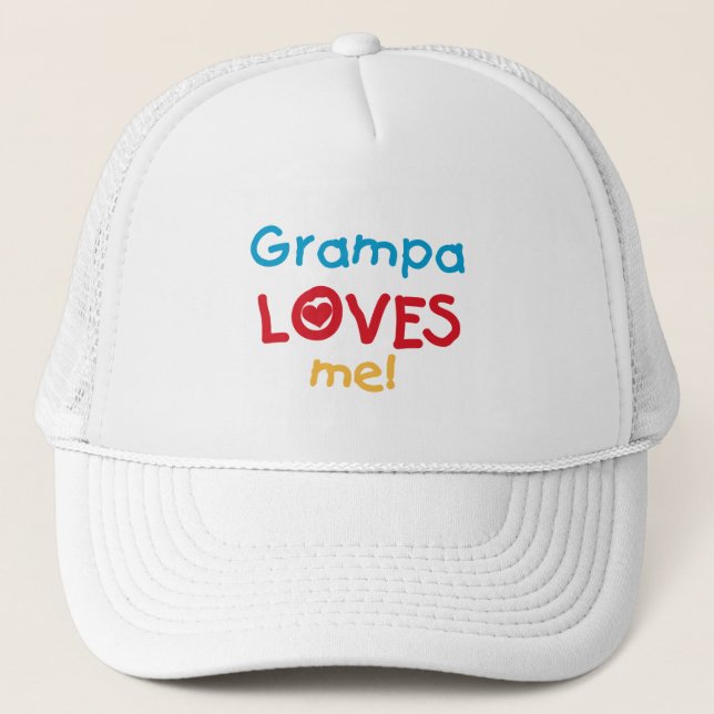 Casquette Grampa m'aime T-shirts et cadeaux (Devant)