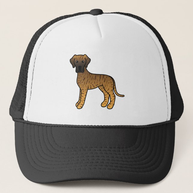 Casquette Grand Danois bringé Chien de dessin animé mignon (Devant)