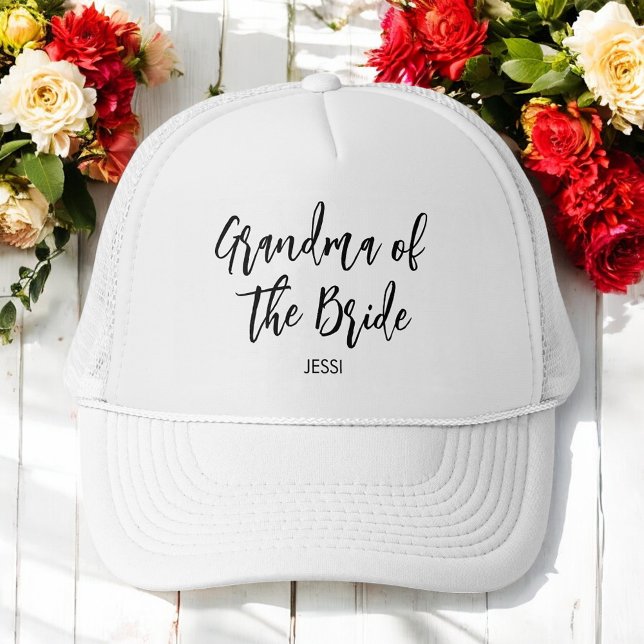 Casquette Grand-mère de la mariée noir blanc mariage  (Créateur téléchargé)