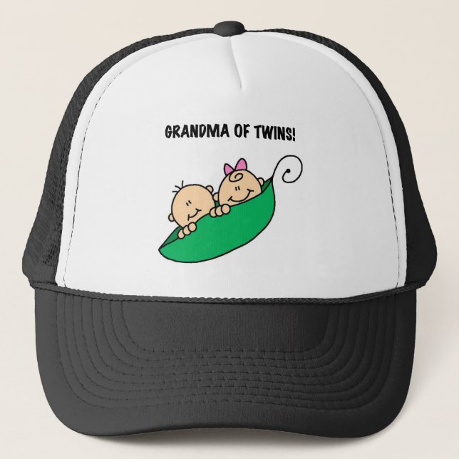 Casquette Grand-mère de Twins Peas dans un Pod Tshirts et ca (Devant)