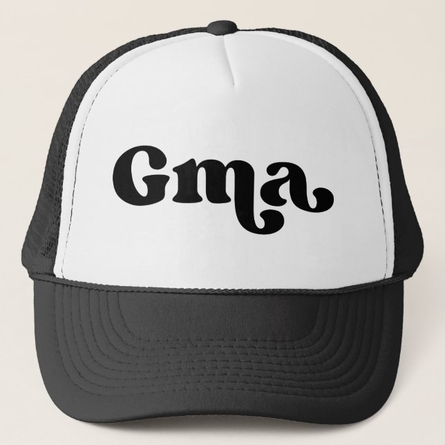 Casquette Grand-mère noir et blanc rétro American Gma (Devant)