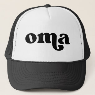Casquette Grand-mère noir et blanc rétro Oma allemande
