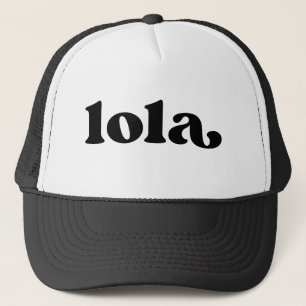 Casquette Grand-mère noire et blanche rétro Filipina Lola