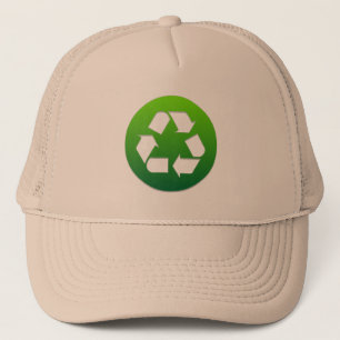 Casquette Grand panneau vert de recyclage