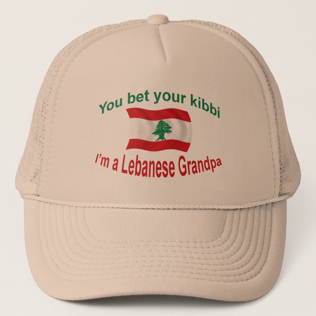 Casquette Grand-papa libanais - pariez votre Kibbi (Devant)