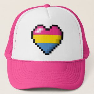 Casquette Grand Pixel Coeur Design dans le drapeau de la Fie