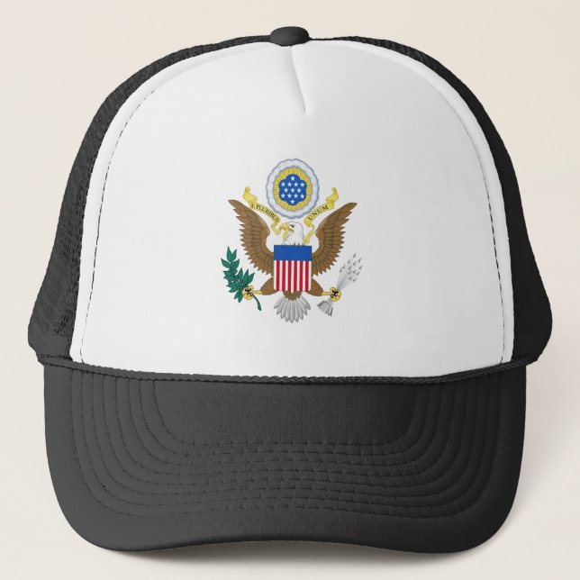 Casquette Grand Sceau du pavillon américain camionneur chape (Devant)