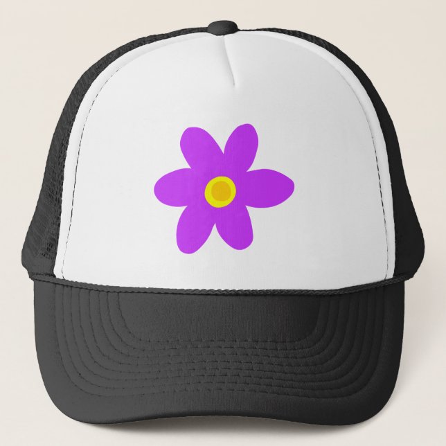 Casquette Grande Fleur violette (Devant)